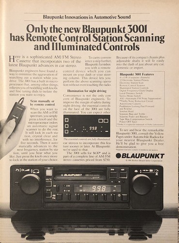 Autoradio blaupunkt 3001 1981 - autoradio,